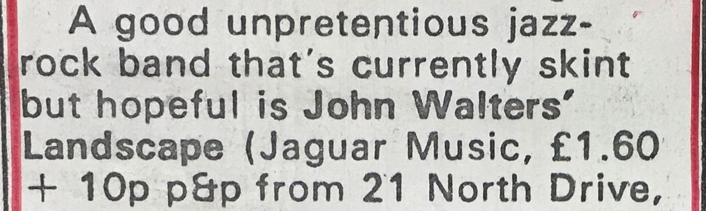 John Fordham reviews Thursday the 12th in Time Out. 15/12/75